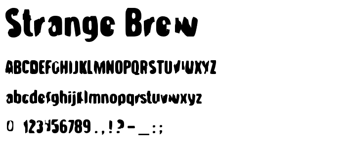 Strange Brew font